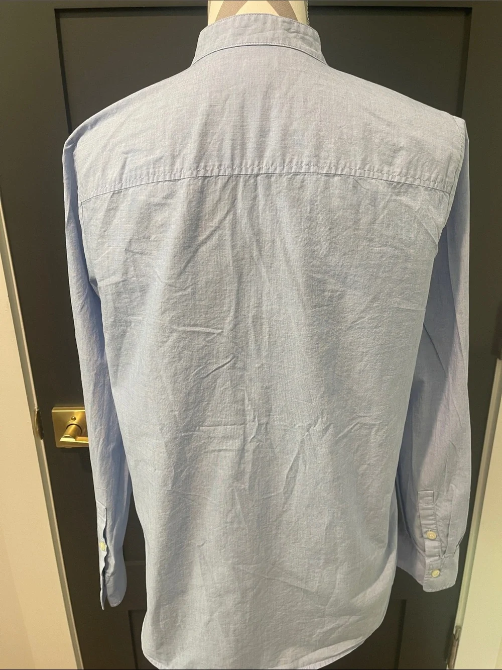 J.Crew Pleated Classic Cotton Button Down Shirt In Light Blue Size M - Picture 5 of 7